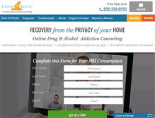Tablet Screenshot of lionrockrecovery.com